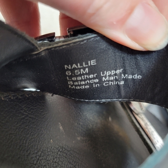 Reba Nallie Snakeskin Open Toe Sandals Size 6.5 - Picture 7 of 8